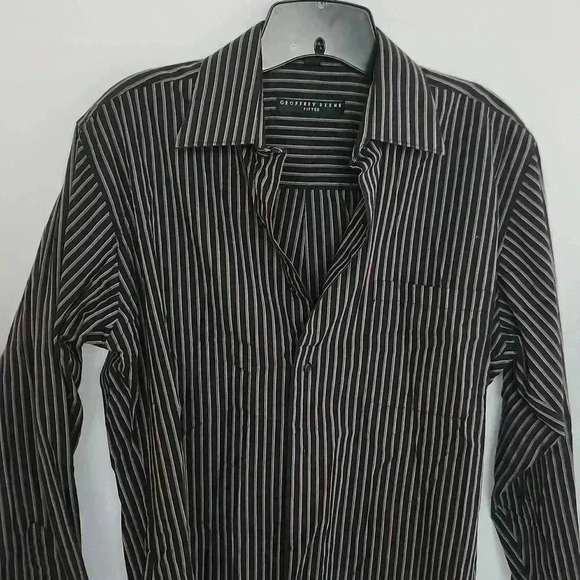 Geoffrey Beene fitted men's dress shirt Medium size 15 32/33 - Picture 3 of 6